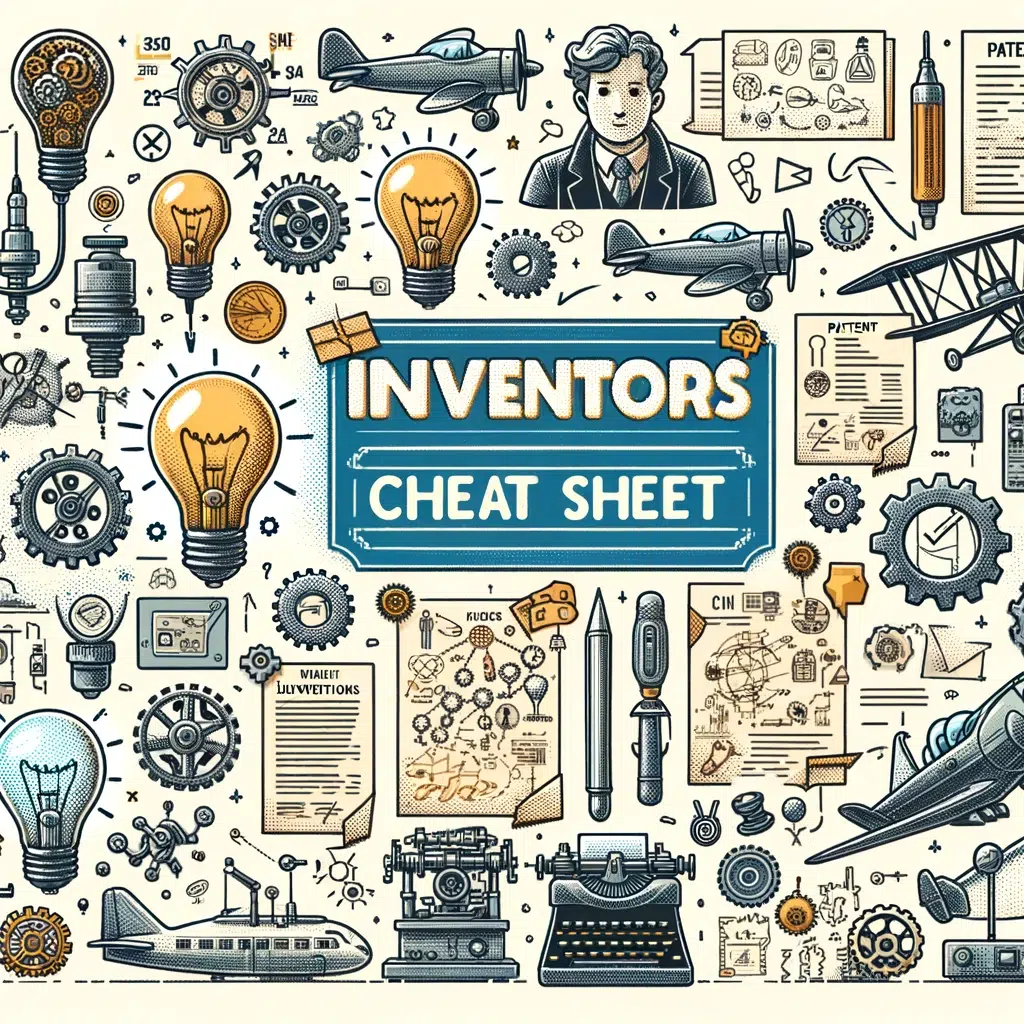 Inventor's cheat sheet - quick reference guide for the patent and invention process