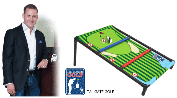 Neil Montgomery CEO For Sale By Inventor with his award winning invention Tailgate Golf