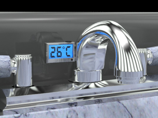Water Faucet Temperature Gauge and Display