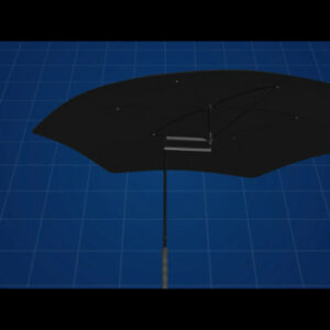 Umbrella with Off-Centered Canopy