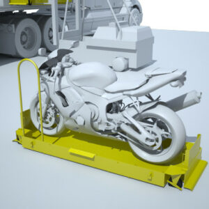 Storage Means and Shipping Method for Motorcycles