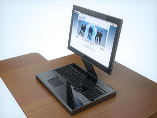 Portable Computer With Adjustable Monitor