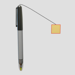 Pen & Highlighter with Retractable Bookmark