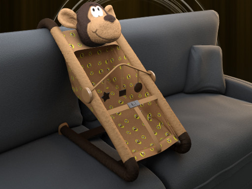Infant Chair With Monkey Motif