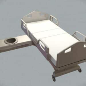 Hospital Bed With Integral Bed Pan
