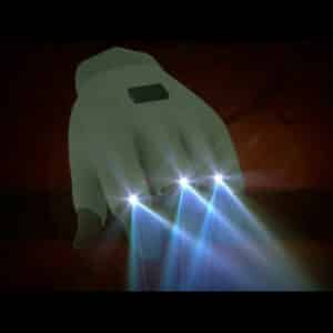 Gloves with LED and Exposed Fingertip Openings