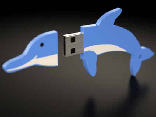 Dolphin Shaped Memory Storage Device