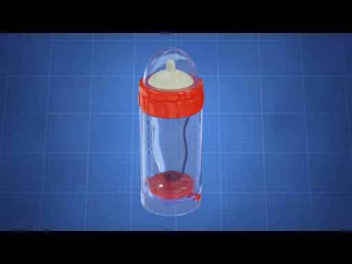 Bottle with Volumetric Displacement Means