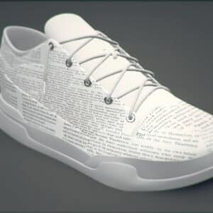 Athletic Shoe Upper with Religious Text