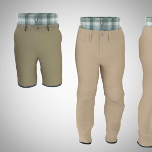 Pants with Integrated and Exposed Shorts